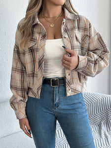 Cropped Plaid Jacket