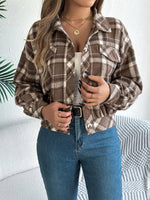 Load image into Gallery viewer, Cropped Plaid Jacket
