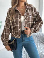 Load image into Gallery viewer, Cropped Plaid Jacket
