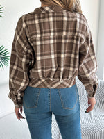 Load image into Gallery viewer, Cropped Plaid Jacket
