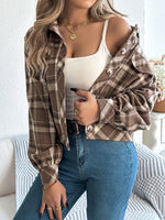 Load image into Gallery viewer, Cropped Plaid Jacket
