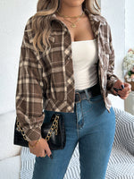 Load image into Gallery viewer, Cropped Plaid Jacket
