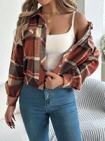 Load image into Gallery viewer, Cropped Plaid Jacket
