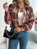 Load image into Gallery viewer, Cropped Plaid Jacket
