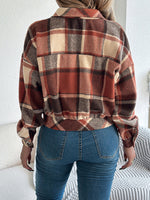 Load image into Gallery viewer, Cropped Plaid Jacket
