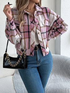 Cropped Plaid Jacket