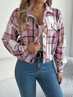 Load image into Gallery viewer, Cropped Plaid Jacket
