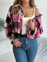 Load image into Gallery viewer, Cropped Plaid Jacket
