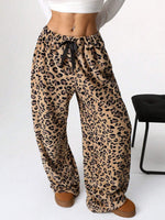 Load image into Gallery viewer, Leopard Print Wide-Leg Pants
