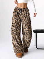 Load image into Gallery viewer, Leopard Print Wide-Leg Pants
