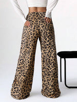 Load image into Gallery viewer, Leopard Print Wide-Leg Pants
