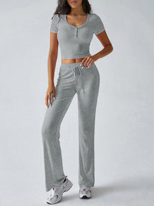 Sports Casual Style Two-Piece Set