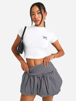 Load image into Gallery viewer, Plaid A-Line Flared Mini Skirt
