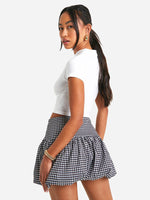 Load image into Gallery viewer, Plaid A-Line Flared Mini Skirt
