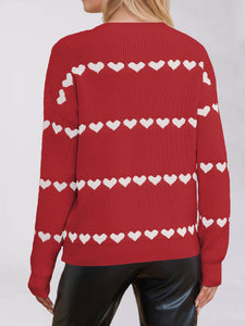 Heart Print Loose Jumper