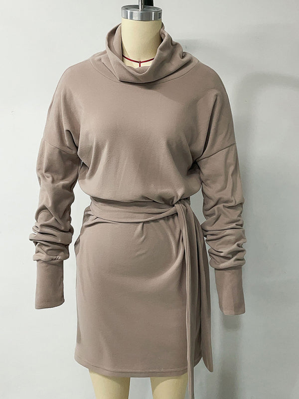 Double Collar One-Step Dress