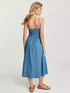 Denim Suspender Dress