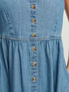 Denim Suspender Dress