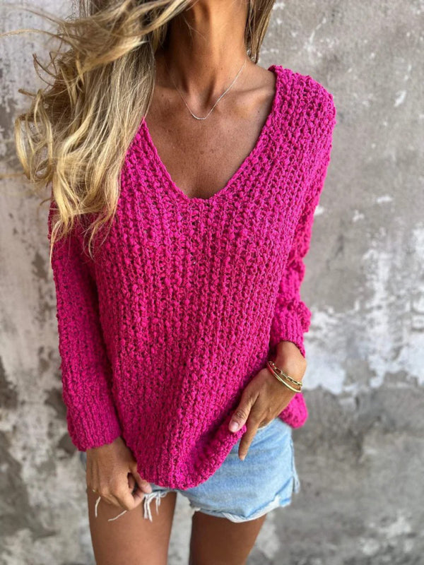 Chunky Flower Knitted Jumper