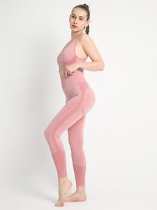 Two-Piece Peach Hip Trousers Set