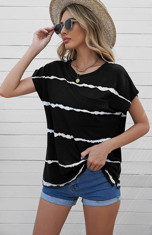 Curve Printed Short Sleeve T-Shirt