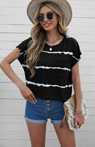 Curve Printed Short Sleeve T-Shirt