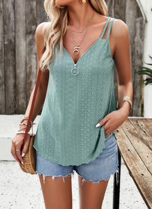 Casual Zipper Camisole Top