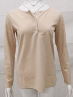 Load image into Gallery viewer, Solid Button Long Sleeve Top
