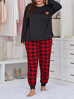 Load image into Gallery viewer, Curve Plaid Trousers Pyjamas Set
