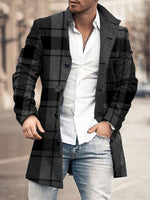 Load image into Gallery viewer, Men&#39;s Plaid Classic Overcoat
