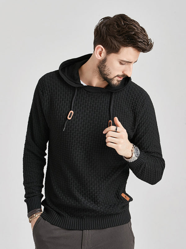 Men's Ribbed Hooded Sweater