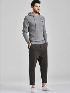 Men's Ribbed Hooded Sweater