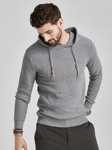 Men's Ribbed Hooded Sweater