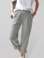 Load image into Gallery viewer, Elastic High Waist Straight Trousers
