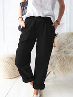 Load image into Gallery viewer, Elastic High Waist Straight Trousers
