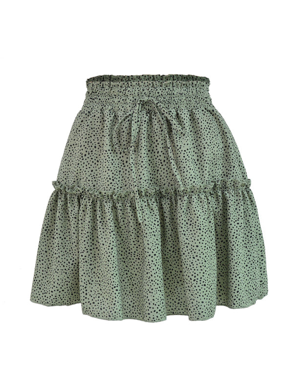 Ruffle Waist Tie Mini Skirt