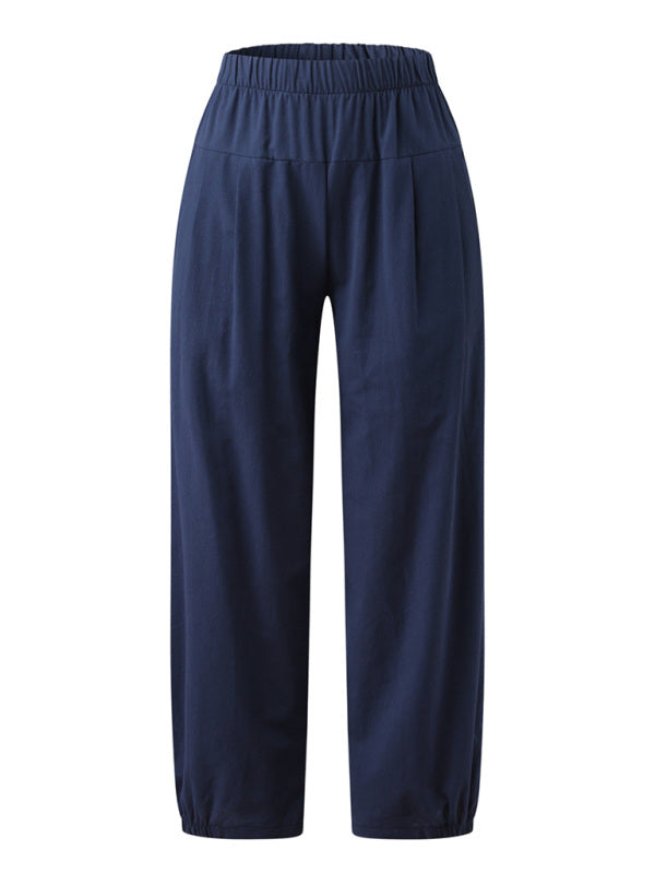 Cropped Wide-leg Linen Pants