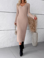 Load image into Gallery viewer, Thick Ribbed Sweater Dress
