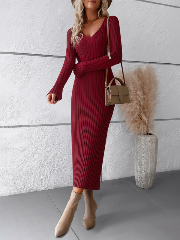 Thick Ribbed Sweater Dress